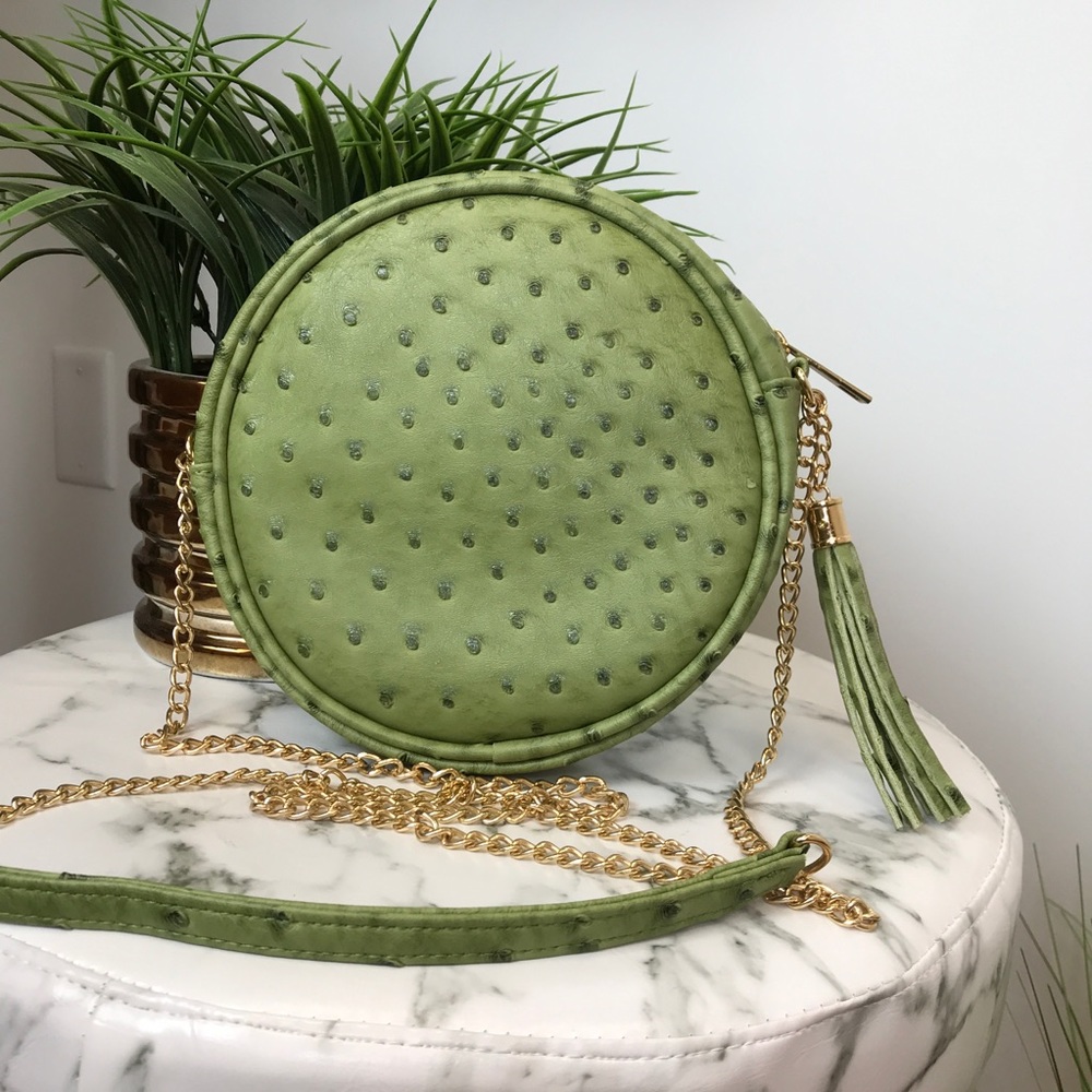 โผ๏ธ Olive Green Mini Shoulder Clutch Bag With Strap - Picture 3 of 7